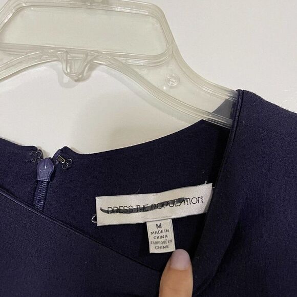 NWT! Dress The Population Naomi Twist Crepe Boysenberry purple maxi dress Medium - Picture 4 of 9